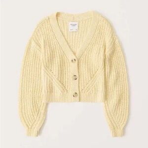 Abercrombie & Fitch Drop Shoulder Gauzy Cardigan